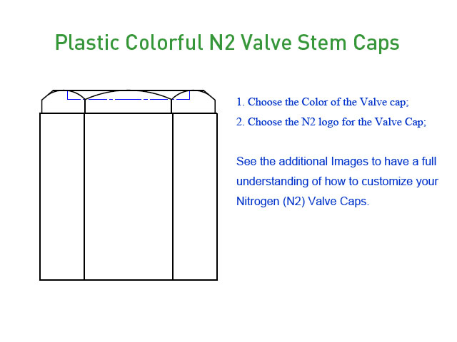 Plastic Colorful N2 Valve Stem Caps