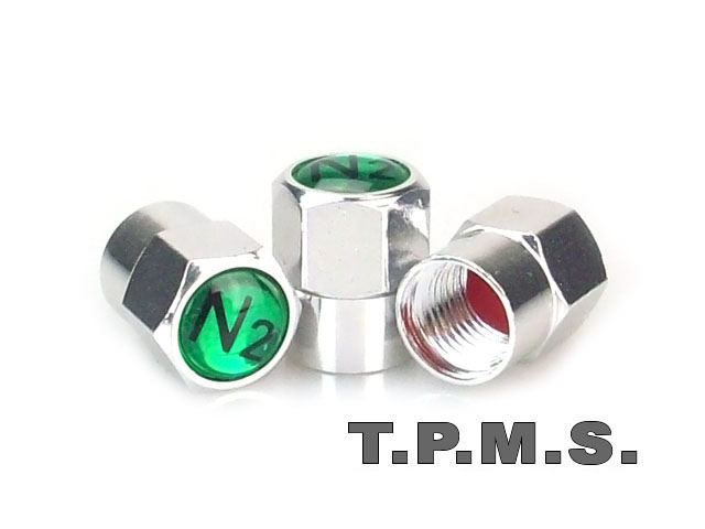 Nitrogen TPMS Aluminum Valve Stem Caps [bag of 150]