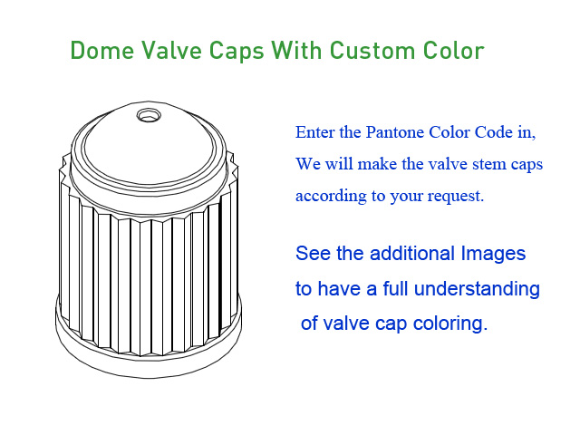 Custom Color Dome Valve Caps [bag of 1000]