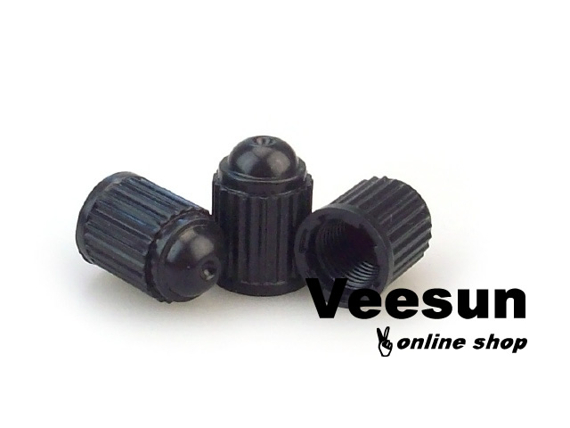 Black Tire Valve Caps
